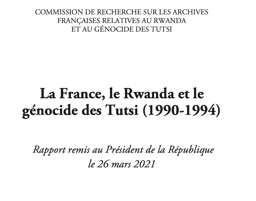 Extrait - Couverture Rapport Duclert - Rwanda