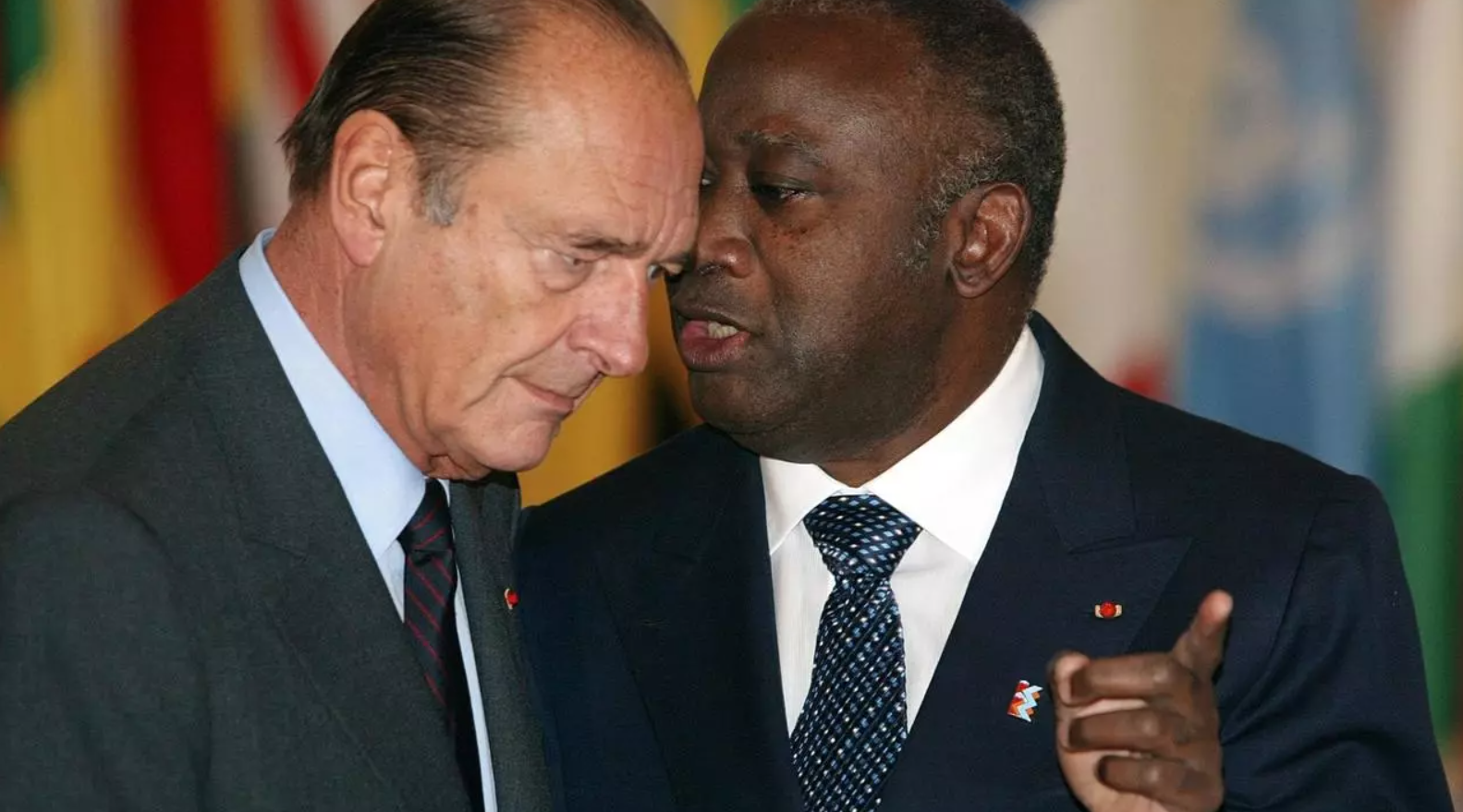 Laurent Gbagbo et Jacques Chirac - AFP/Patrick Kovarik